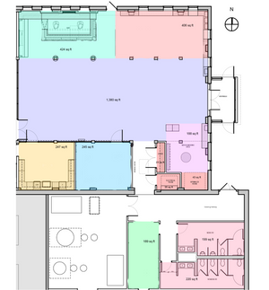 An image of a floor plan for Boston Harbor Distillery