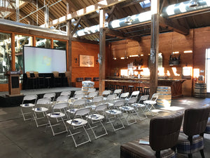 Setup for a corporate meeting