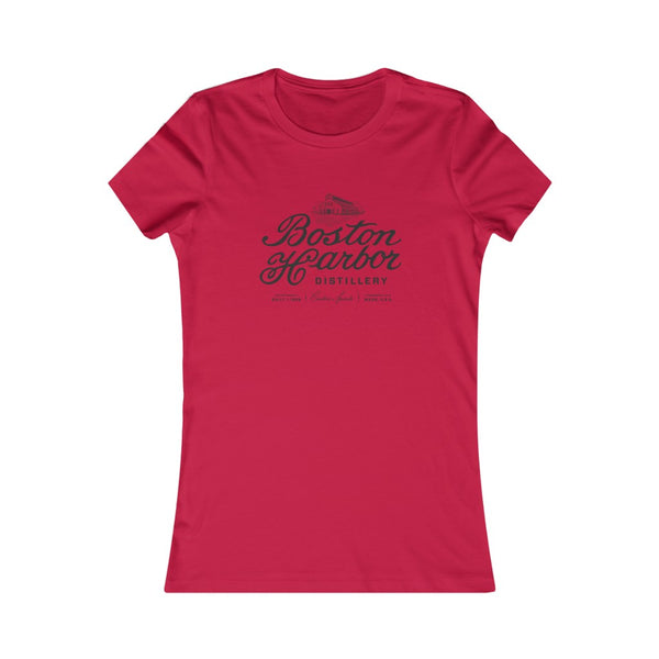 An image of a Women's Boston Harbor Vintage T-Shirt in Red